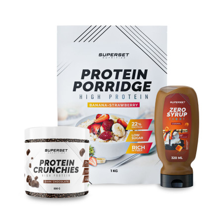 Pacote Pequeno-almoço - Porridge + Protein Crunchies + Zero Syrup